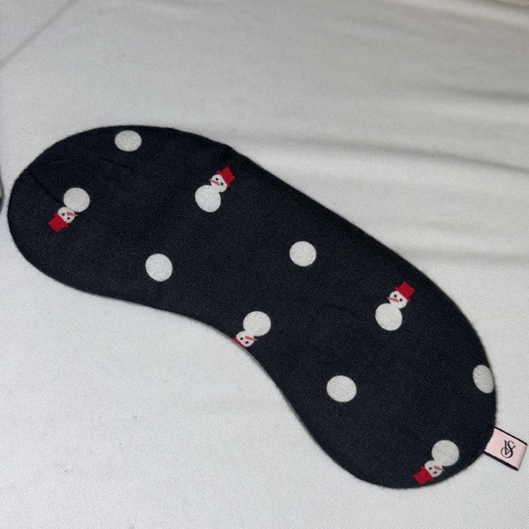 Victoria’s Secret PJ pants & eye cover pull on elastic waist snowman Sz med NWT - Picture 9 of 10